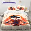 Son Goku Muster Bettwäsche, Steppbett Set Bettbezug Kissenbezug Zuhause Geburtstagsgeschenk (1 Bettbezug + 2 Kissenbezüge, ohne Füllung)