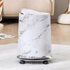 Marble Trash Bin Household Trash Bin Double Layer Household Trash Can Rolling Garbage Bin Removable Inner for Bedroom Home