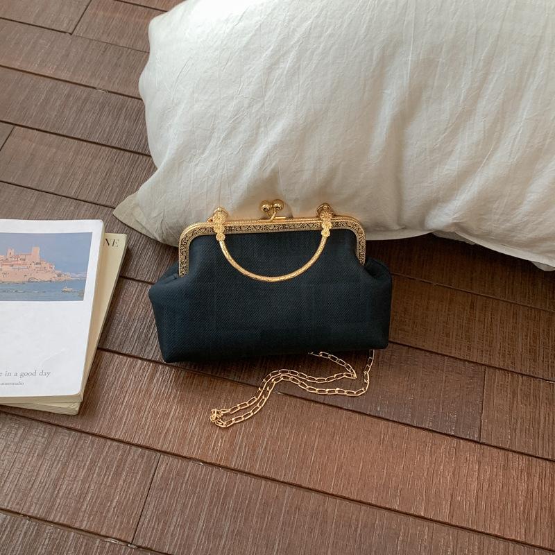 Chinesischer Stil Elegante Clip-Schultertaschen für Damen Vielseitige Damen-Ketten-Umhängetasche Tragbare Damen-Handtaschen Geldbörse