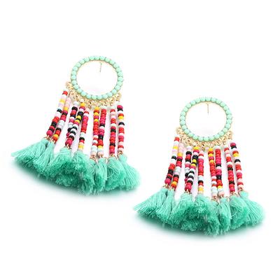 JMXD-Bohemian Tassel Earrings Exaggerated Earrings Jewelry Beads Earrings Popular Jewelry