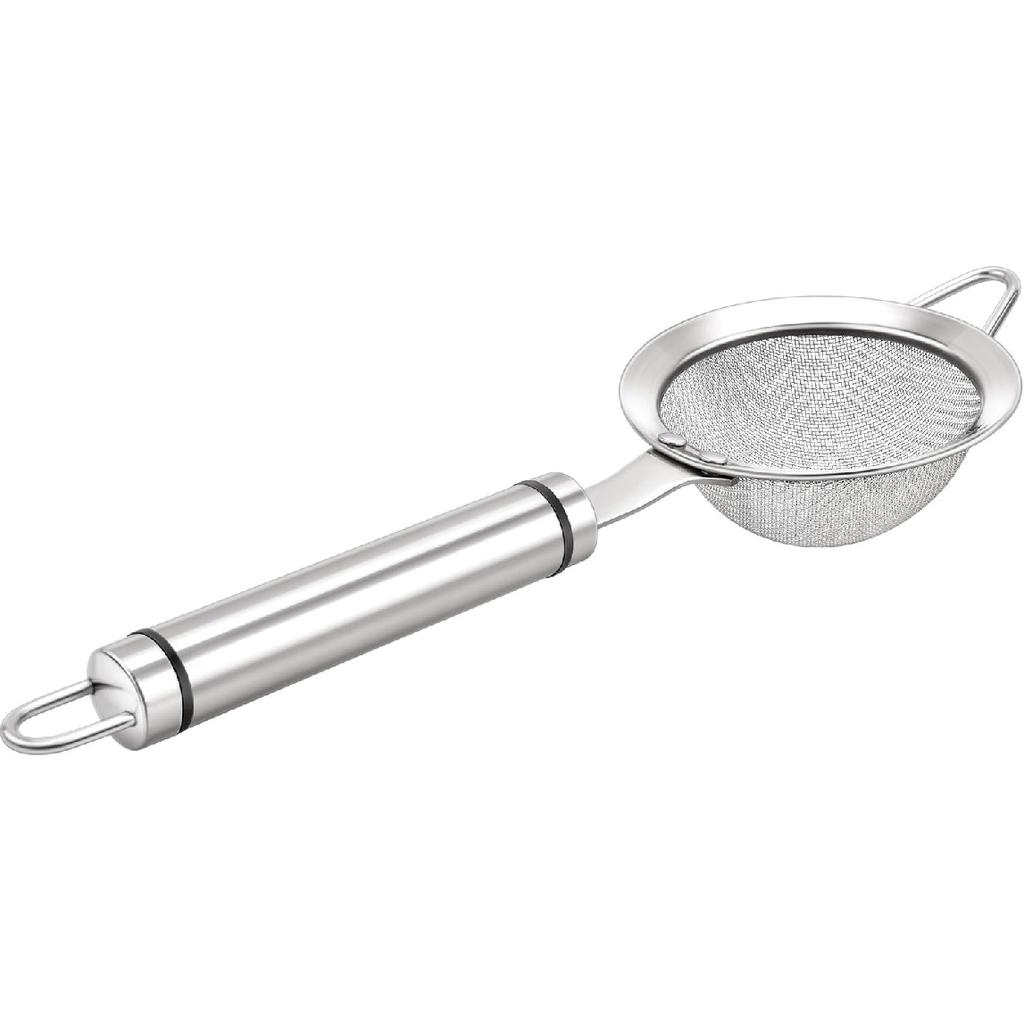 3.3inch 304 Stainless Steel Fine Mesh Strainer for Kitchen, Colander-Skimmer with Handle, Metal Sieves Sifters