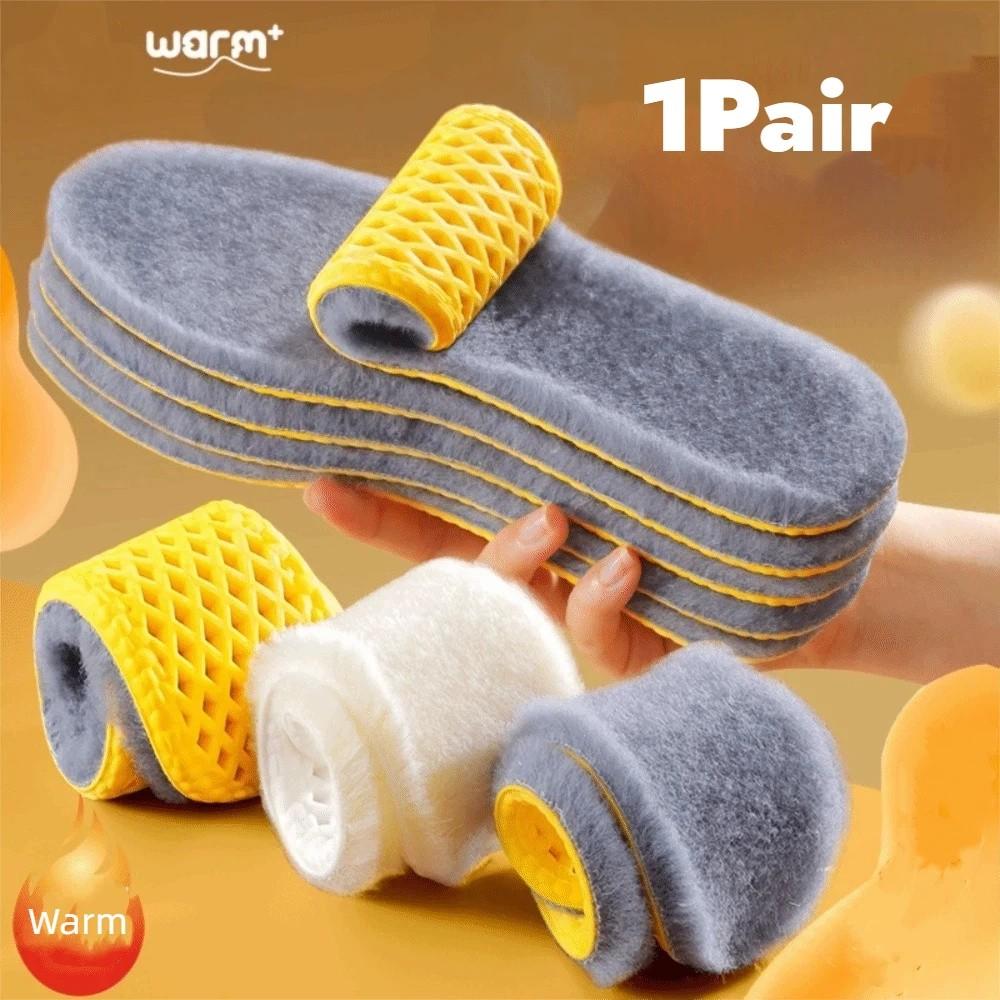 Self Heated Cashmere Snow Boots Insoles Thicken Sports Inserts Soft Warm Plush Insoles Men
