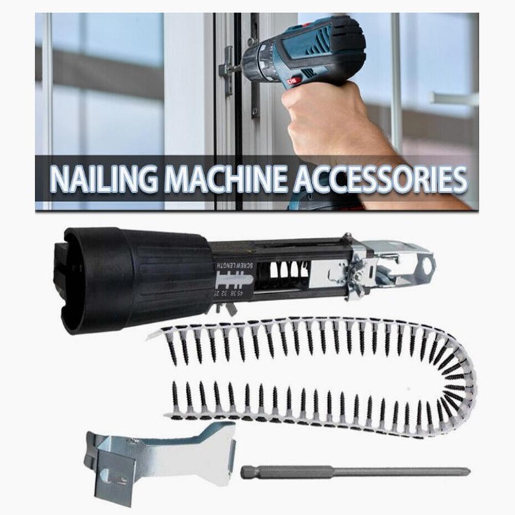 Automatic Chain Screw Nail Gun Adapter For Electric Drill Cordless Power Drill Woodworking Tools Accessories