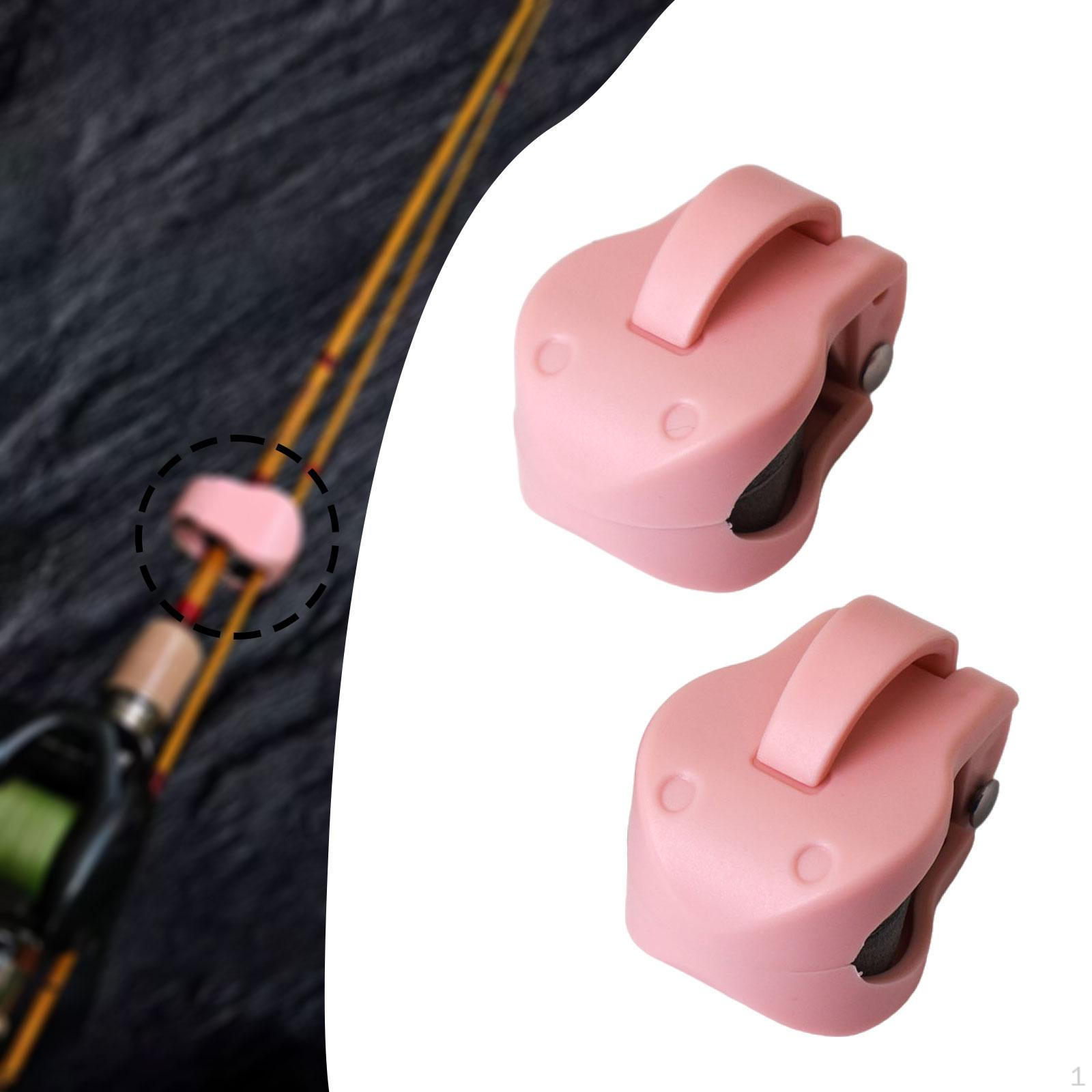 

2 Fishing Rod Holder Straps, Clips, Fixed Ball Protector for , Storage And розовый