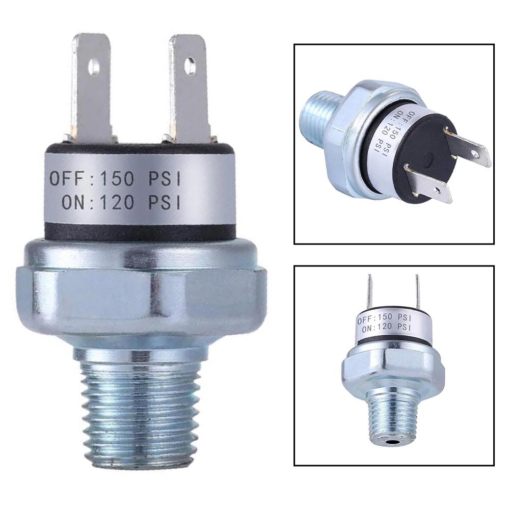 2 x Pressure Switch for Air Compressor Control 120 PSI Start 150 PSI Stop 1/4-18 NPT Thread for Pneumatic Suspension Use