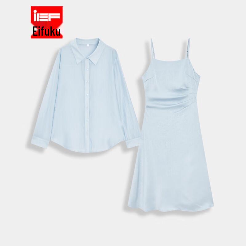 IEF Большой размер Корейский стиль Повседневный комплект платьев XL