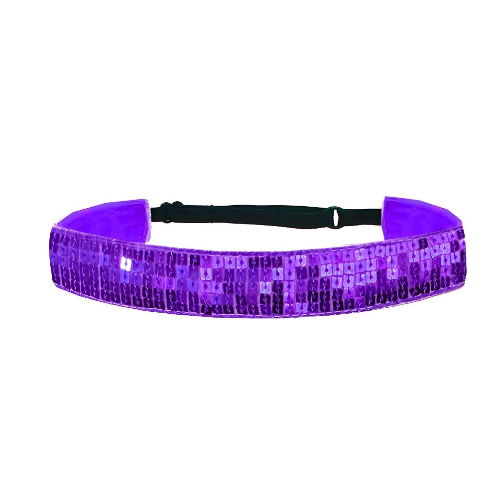 Sequin Headband for Women, Adjustable Anti-slip Elastic Hair Band Multiple Colors Sports Yoga Daily Hair Accessories