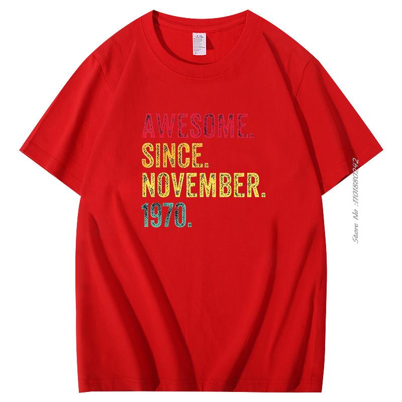 Retro Vintage 53th Birthday Awesome Since April 1970 Graphic T Shirts Cotton Tshirt Summer Harajuku Mens Short Sleeve Tshirt