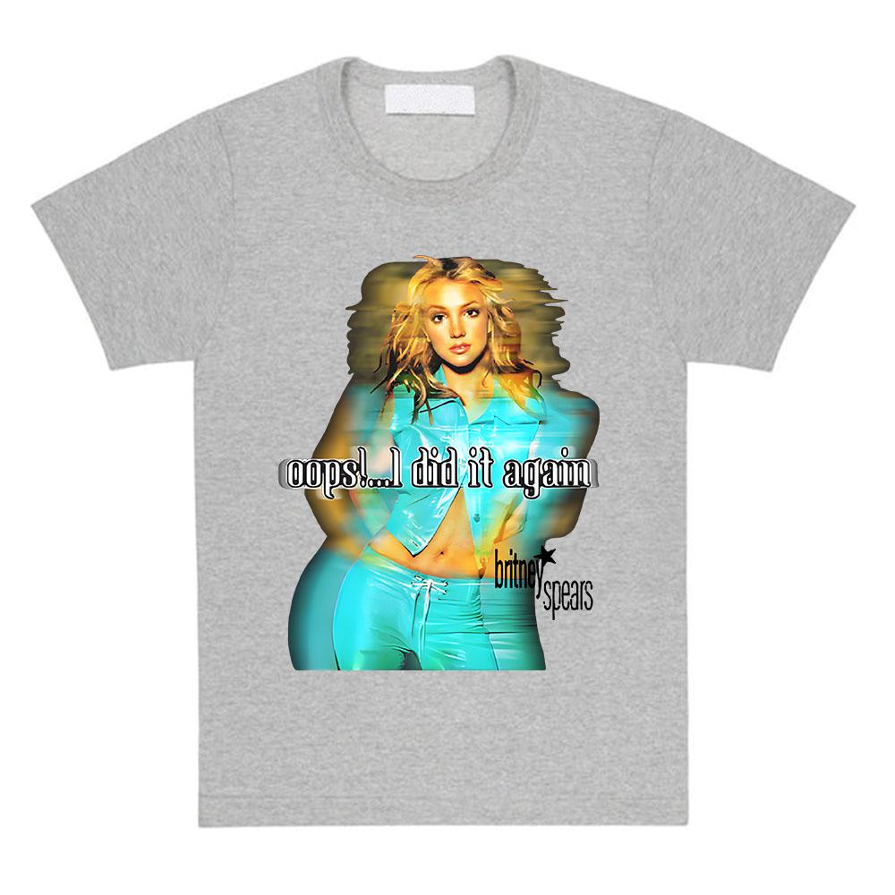 2025 Album Oops!... I Did It Again T-shirt Singer Graphic Tshirt Women Men Clothes Summer Cotton Unisex Streetwear