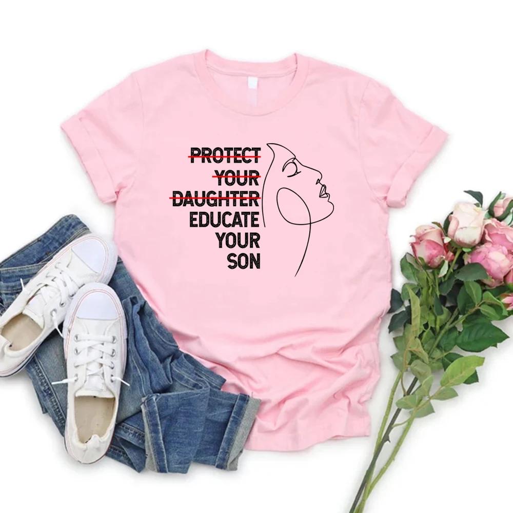Educate Your Son T-Shirt Feminist Shirt Women Empowerment Tshirt Human Rights T-shirts Ruth Bader Ginsburg Tees Girl Power Tops