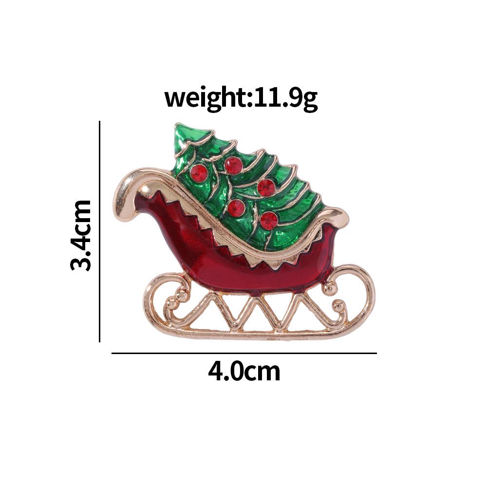 Christmas Brooch Set: Flag, Tree, Sleigh & Bell Designs