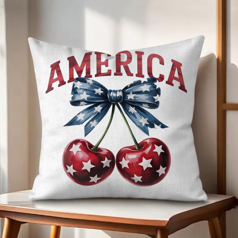 

Happy th Anniversary Cushion Cover Natural Linen Organic Fabric DoubleSided Printing Couch Pillow Covers Home Decor 30x30cm