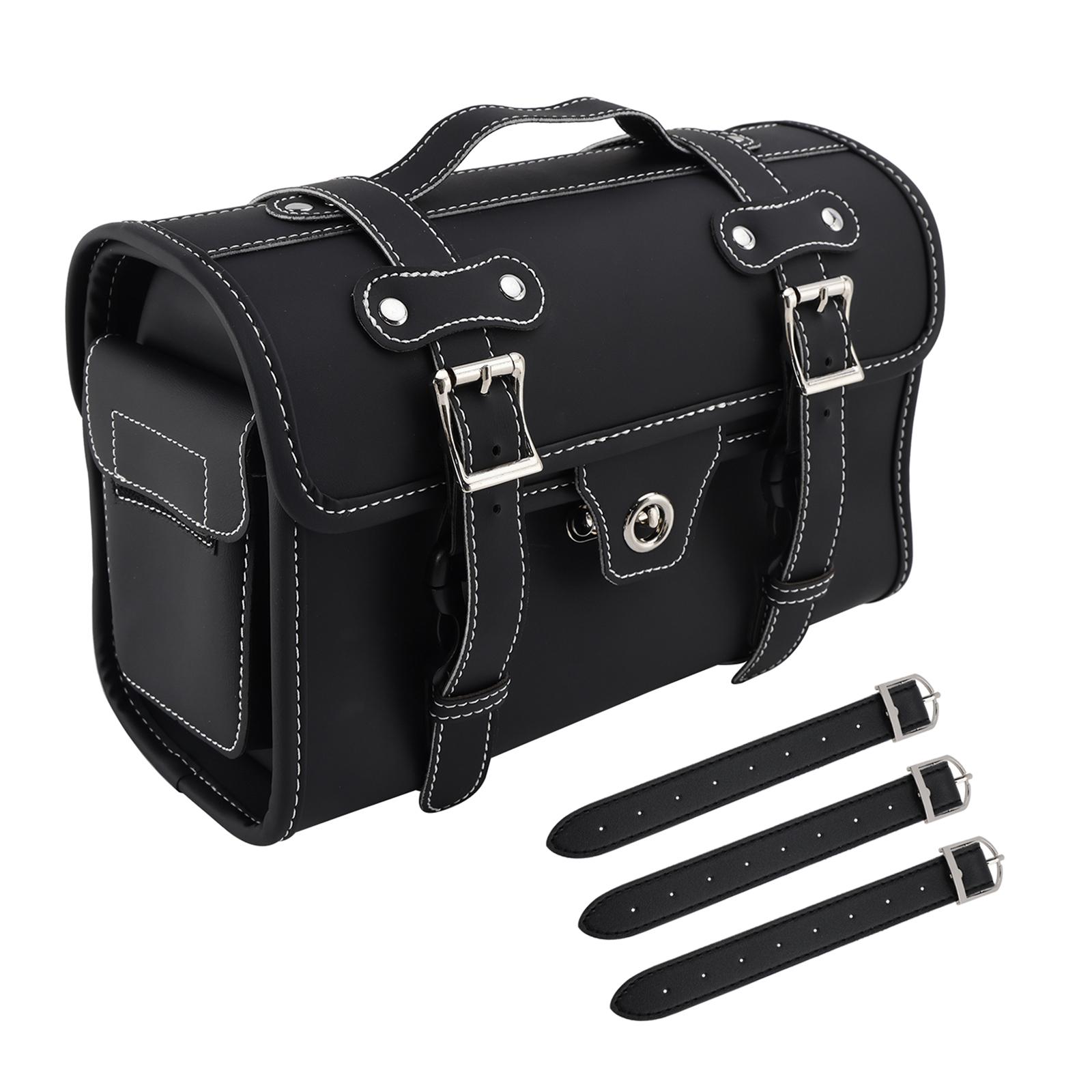 

Tail Bag Pu Side Saddlebag Pannier Luggage Pouch Storage For Motorbike белый
