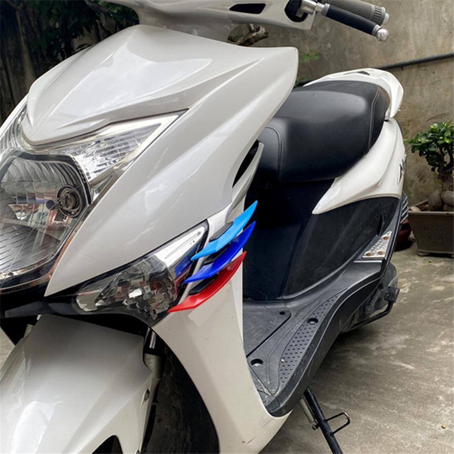 6x Green Universal Motorcycle Scooter Side Wings Winglet Spoiler Wind Deflector