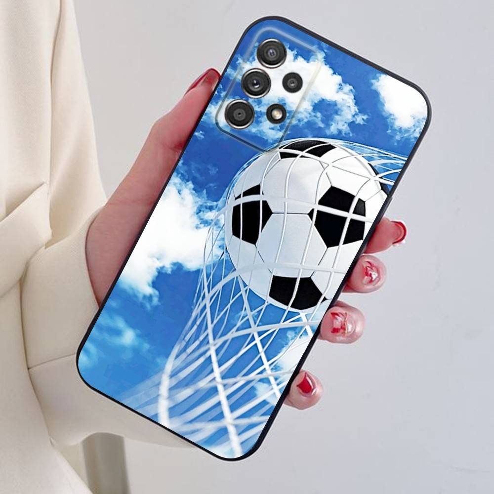 Football Sport Phone Case For Samsung S24,21,22,23,30,Ultra,20,Plus,Note,10,9,Black Soft Silicone Case