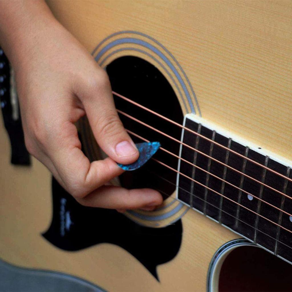 20Pcs Acoustic Guitar Bass Pick 4 Different Thickness Plectrums Electric Guitar Pick Heart Shaped Guitar Pick Durable