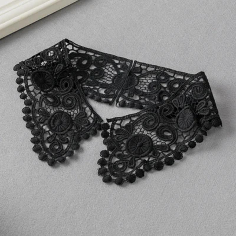Lace Fabric Neckline Detachable Fake Collar DIY Breathable Scarf Around Neck Flower Sweet Hollow Comfortable Patch