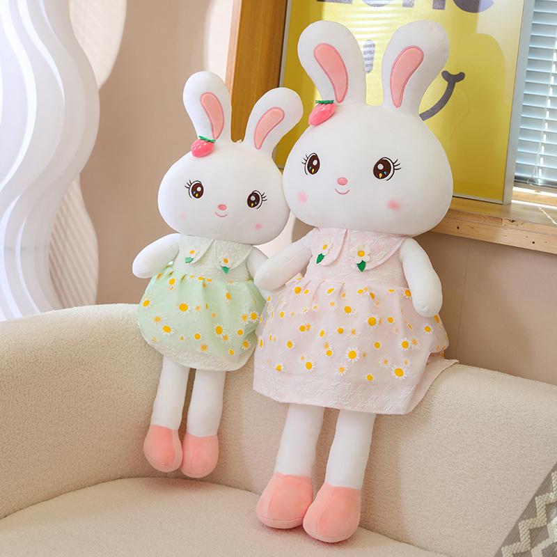 Lovely Skirt Rabbit Plush Toy Soft Stuffed Animal Kids Bunny Sleeping Cute Cartoon Dolls Children Birthday Gift