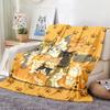 Warme Niedliche Katze Design Flanelldecke, Weich Gemütlich für Katzenliebhaber Heimgebrauch Böhmischer Stil Maschinenwaschbar