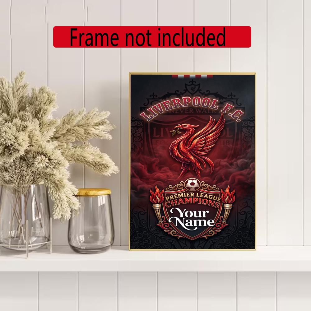 Liverpool Fc Customize Your Name Diamond Painting Round Diamond Diy Frameless Holiday Artwork Suitable For Home Office Wall Decoration