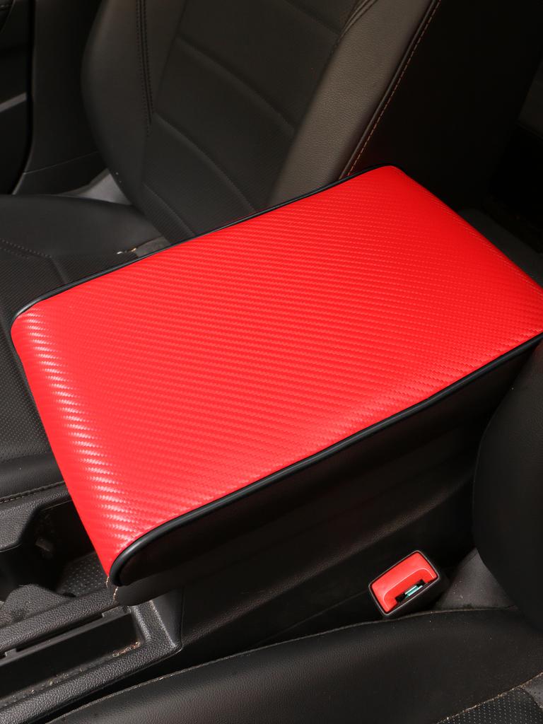 Widened Carbon Fiber Leather Car Armrest Box Pad Universal Car Center Armrest Box Cushion Arm Support Mat Fashion Car Accessorie