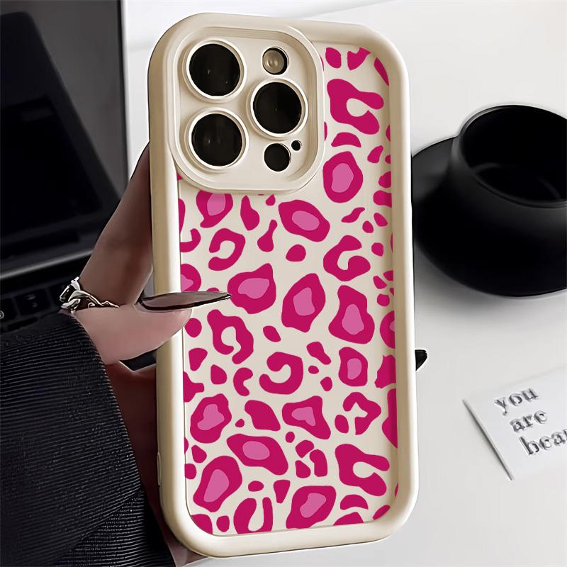 INS Leopard Print Phone Case For iPhone 13 Case iPhone 11 15 14 12 17 16 Pro Max 16E XR XS X 7 8 SE Matte Silicone Soft Cover