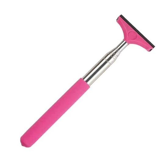 

Стеклоочиститель заднего вида с длинной ручкой, компактный дизайн, портативный телескопический очиститель автомобильного зеркала, инструмент для чистки автомобиля розовый