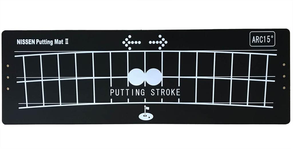 Nissen Polytech Putting Mat LL for Practice Made in Japan Black 70 x 23cm Approx.