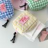 Korean Girl Plaid Makeup Bag Key Lipstick Card Bags Student Sanitary Napkin Bag Quilted Cosmetic Bag Coin Purse Travel Organizer