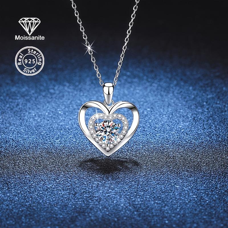 925Silver heart-shaped necklace Fashionable Women's Jewelry Suitable for parties, vacations, birthdays, Valentine's Day, Christmas, New Year,