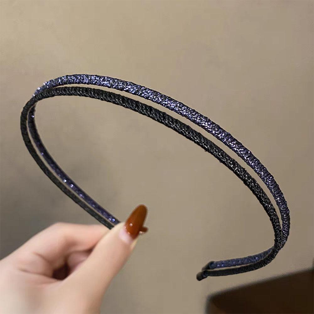 

2 шт. Элегантная европейская и американская минималистичная супертонкая повязка на голову для женщин и девушек, ретро резинки для волос, аксессуары для волос