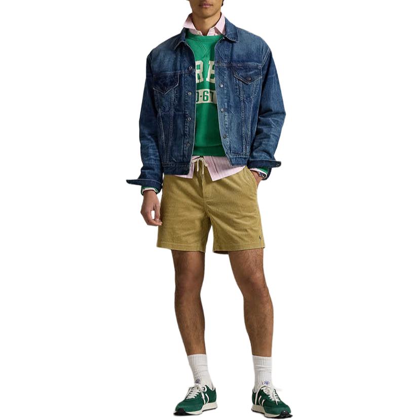 Polo Ralph Lauren Solid Drawstring Mid-Rise Casual Shorts Men Shorts Brown MNPOSHO14G20529-250