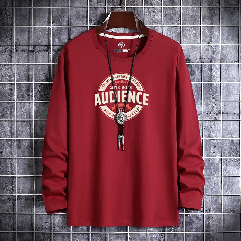 Men's Long Sleeve Autumn Round Neck Casual Printed T-Shirt