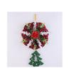 Christmas Soldier Vine Wreath Welcome Wooden Sign Decoration Dwarf Doll Vine Wreath Shopping Mall Window Wall Hanging