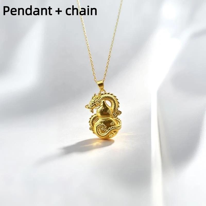 Ethnic Auspicious Imitation Pendant Necklace Vintage Jewelry For Women Traditional Outfit Accessory Gift