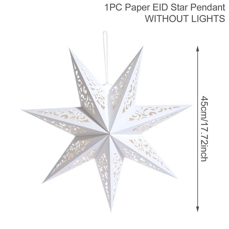 30-75cm Hohlstern Hängeanhänger Eid Mubarak Weihnachten Ramadan Dekoration 2025 Islamische Muslimische Partydeko Ramadan Kareem Geschenk