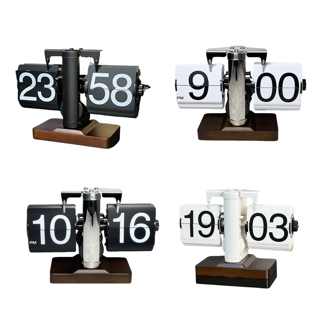 Classical Digital Flip Down Clock Battery Operated Desktop Mechanical Clock with Large Number Display for Easy Viewing