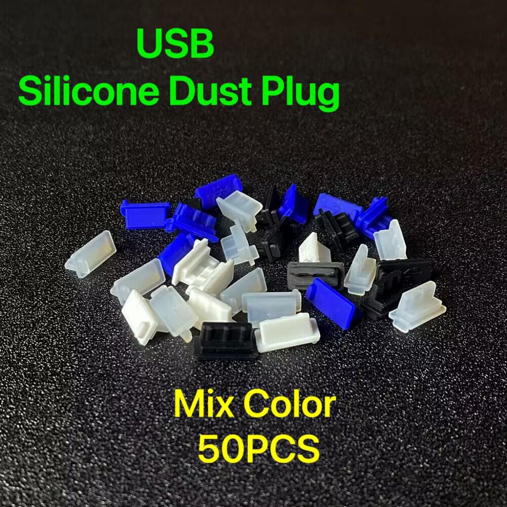 50 USB Dust Plug Charger Port Cover Cap Female Jack Interface Universal Silicone Dustproof Protector Tablet PC Notebook Laptop2