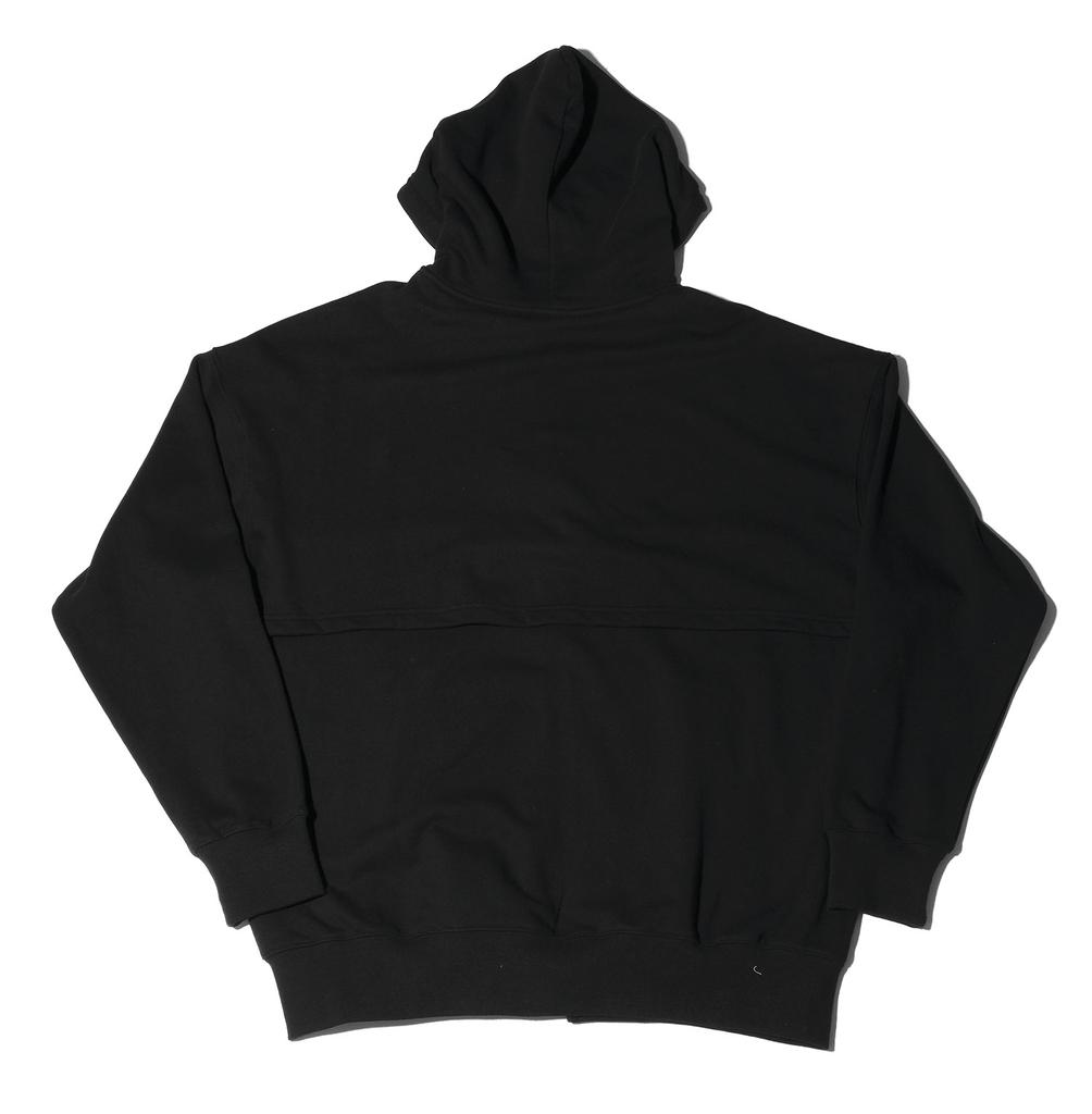 Abla Pudeti Oversized Back Slit Two-Way Zip-Up Hoodie