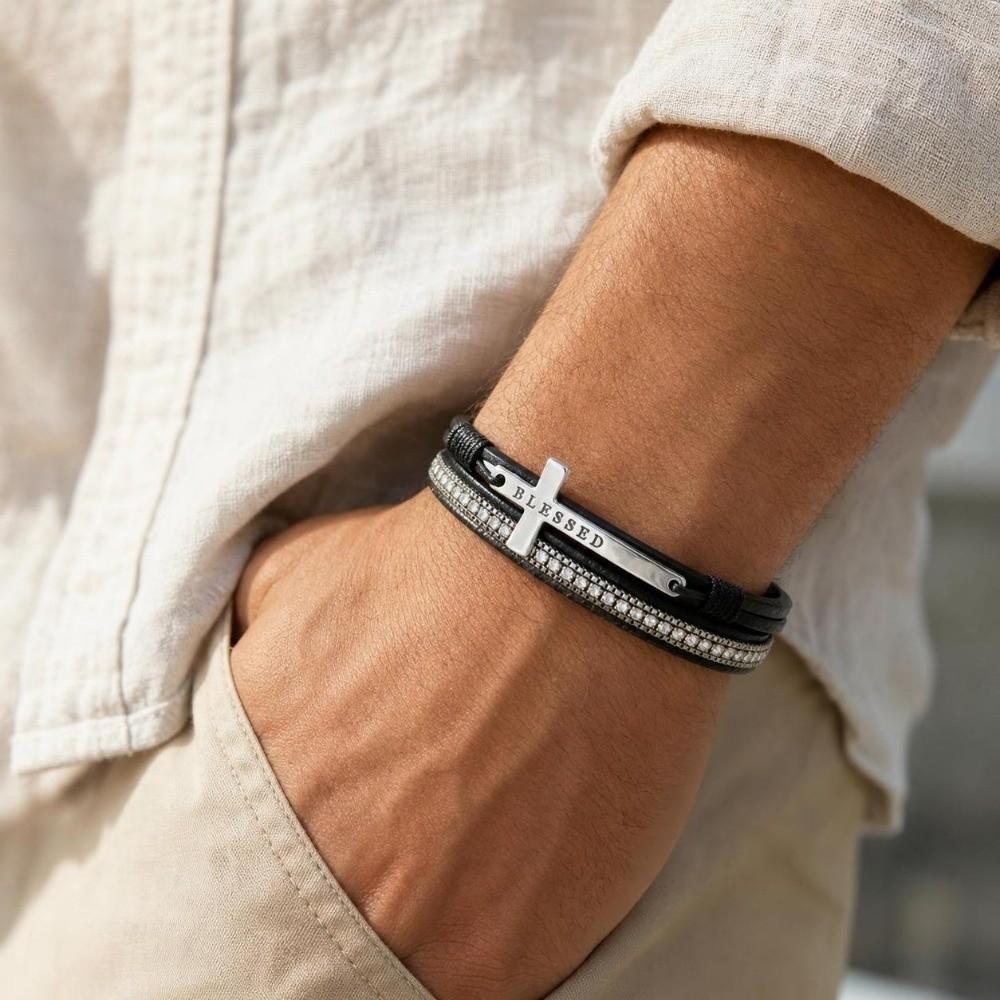 Crystal Magnet Wrap Bracelets Beaded Woven Leather Bracelets Multilayer Bracelets Girlfriend Wife