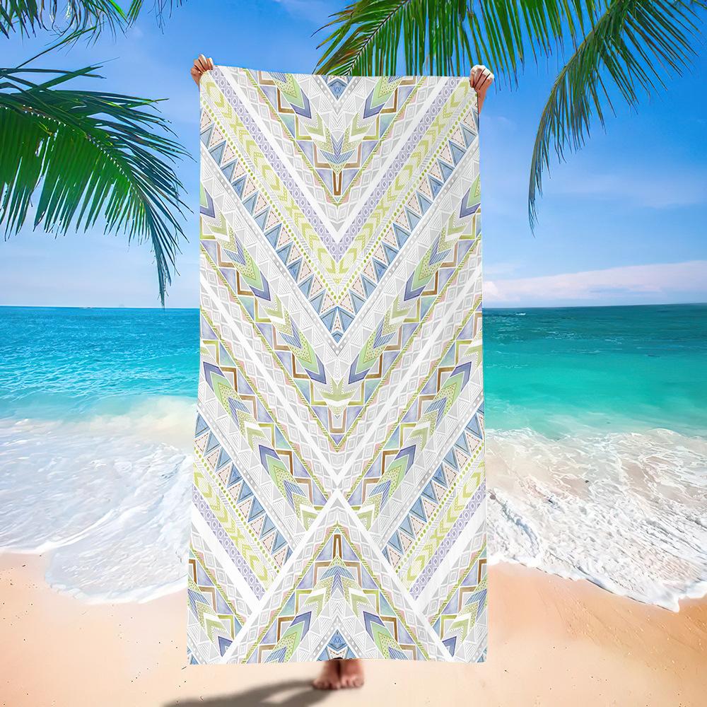 Popular Bohemian Beach Towel Digital Printing Quick-Drying Bath Towel Microfiber Beach Towel