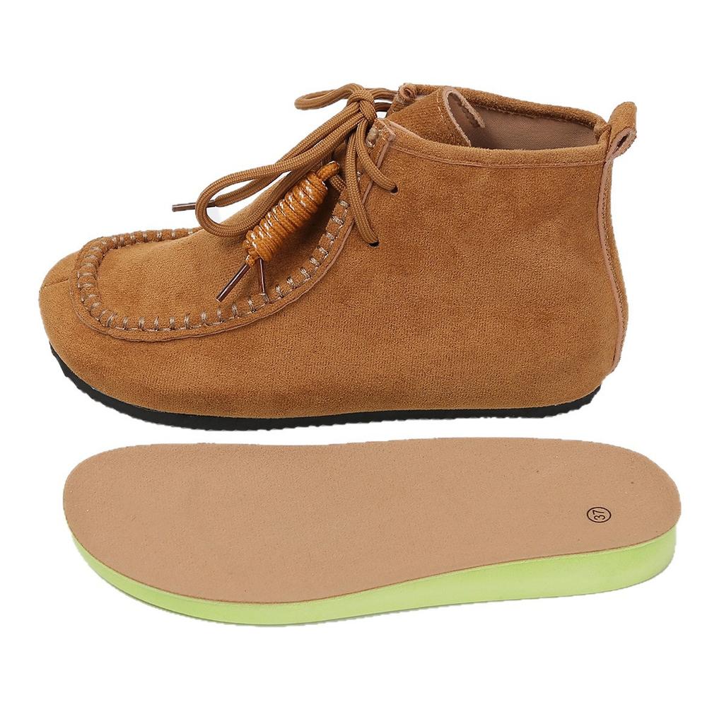 Herbst Winter Mode Damen Übergröße Schuhe für Damen 36-43 Bequeme flache Schuhe Plateau Stiefeletten Sport Täglich Damen Schuhwerk