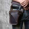 NZPJ Vintage Echte Leder Herren Bauchtasche Natürliches Rindsleder Outdoor Motorrad Herren Tasche Crazy Horse Leder Handy Tasche