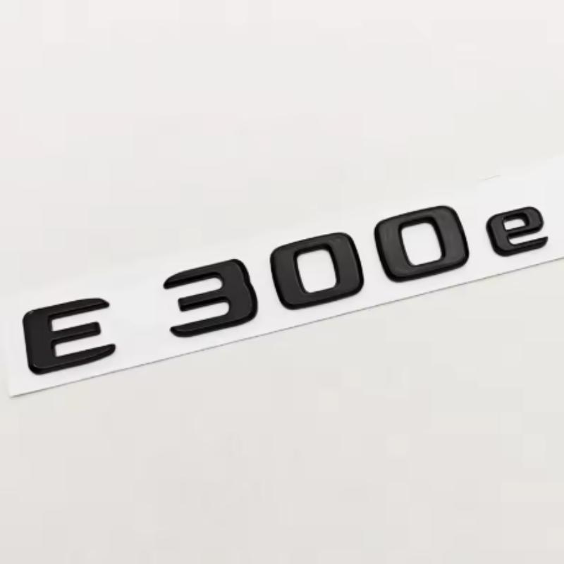 New 3D ABS Chrome Black Car Styling Logo E300e E300de Badge Rear Trunk Emblem Sticker Decals For Mercedes Benz E300e E300de W214
