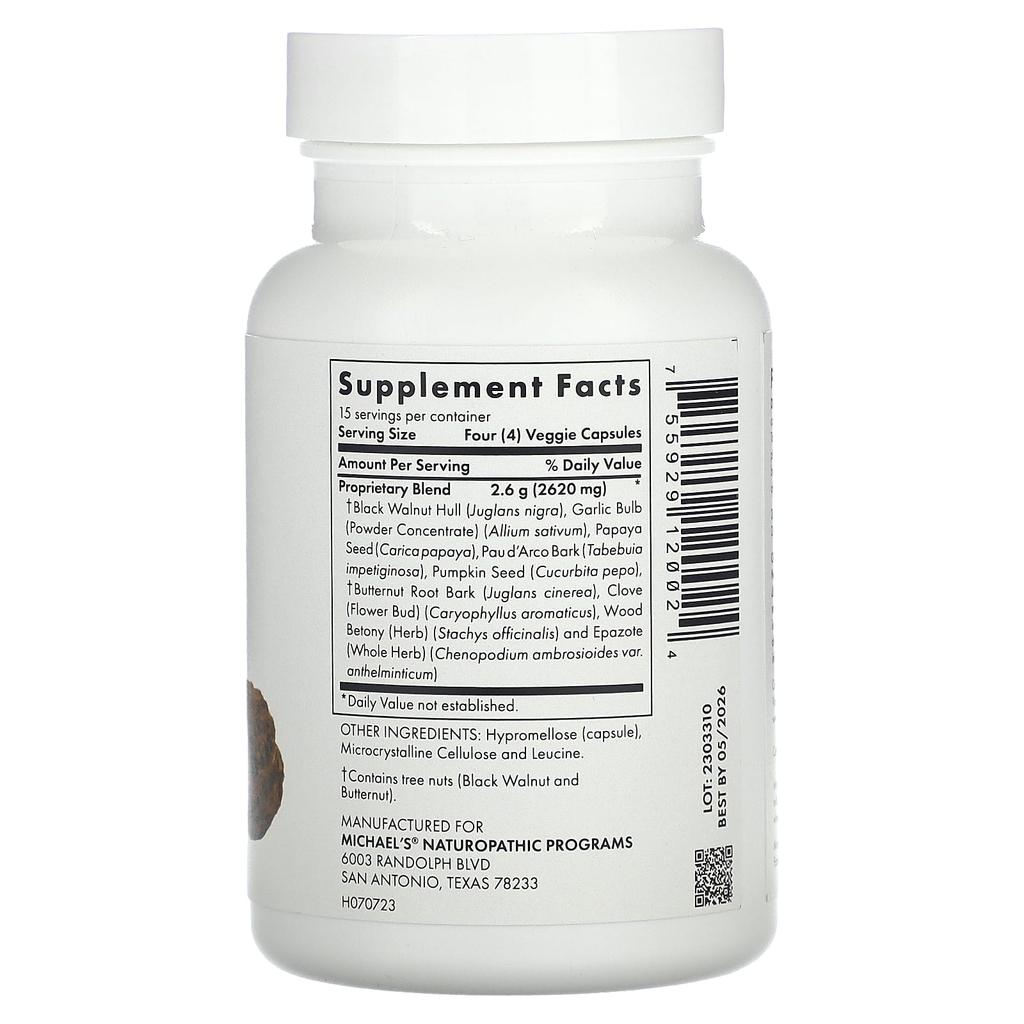 Michael'S Health, Svart valnötsskallkomplex, 60 vegetariska kapslar