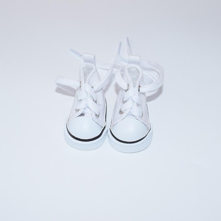 20CM Cotton Doll Shoes: 6 Points BJD Casual Mini Canvas Shoes, 5CM Size