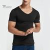 Camisetas de Seda de Hielo para Hombre Casual Manga Corta Deportiva Verano Transpirable Humedad Cuello en V Camiseta Interior Top