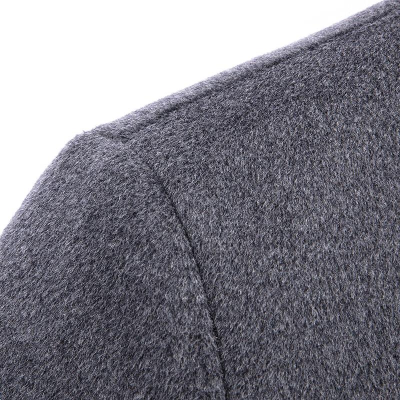 FAPAI Men's 2-in-1 Cashmere Blend Wool Coat with Detachable Down Liner