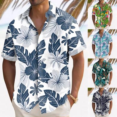 Hawaiian Shirt For Men, Men's Vintage Button Down Bowling Shirts Short Sleeve Summer Beach Shirt