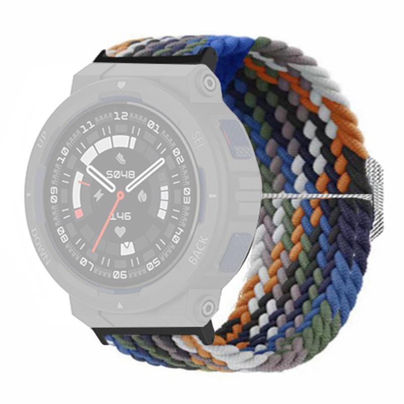 

For Huami Amazfit Active Edge (A2212) Watch Band Braided Nylon Adjustable Straps Denim